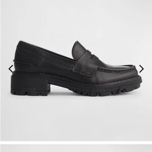 NWT Rag & Bone Shiloh Casual Leather Penny Loafers BLACK NEW 41 11 Spring